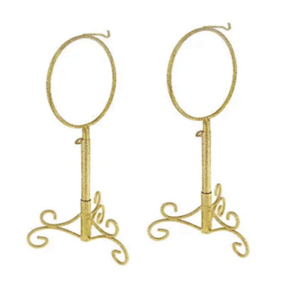 Vintage QVC Set 2 Shatterproof Ornament Wreaths 2/Stands by David Shindler NWT - Picture 4 of 7